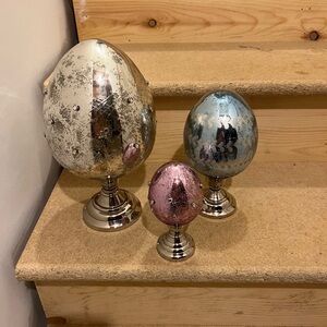 Set of 3 Pottery Barn Egg Decor